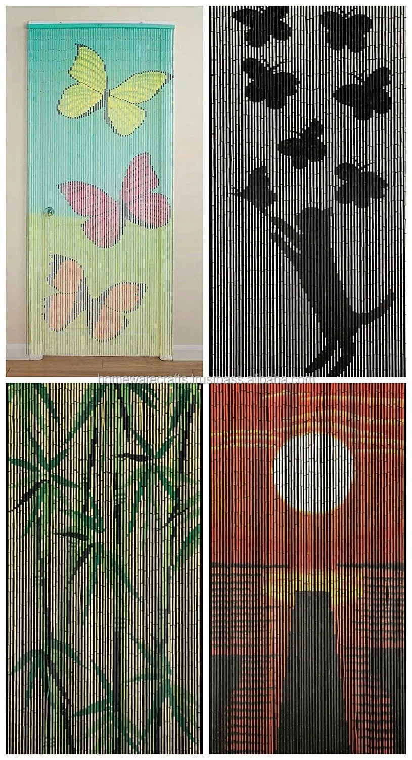 Colorful Painted Bamboo Beaded Curtain From Vietnam Wholesale Cheap