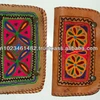 Natural handmade leather wallet clutch embrioded card wallet