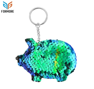 Piggy Sequin Key Chain Jewelry Supply in Bulk