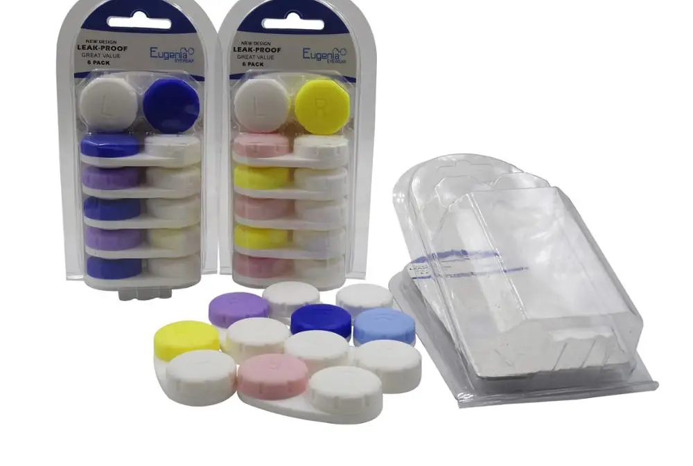 EUGENIA new design case for contact lenses high quality lens cleaner set plastic Contact Lens Cases