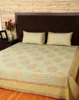 Damask Block Printed Cotton Beach Outdoor Canopy Bed Cover And Cushion Cover Set