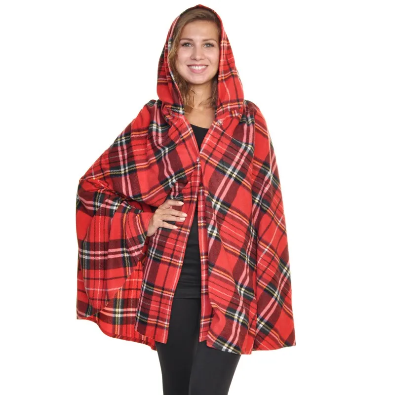 Cozy Fleece Hooded Wearable Blanket Stadium Outfitters ...