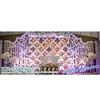 Latest Candle and Floral Decoration Wedding Stage Glossy Back frames For Weddings Fancy Backstage Frame