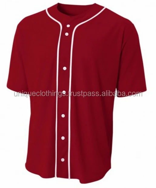 custom button up baseball jersey