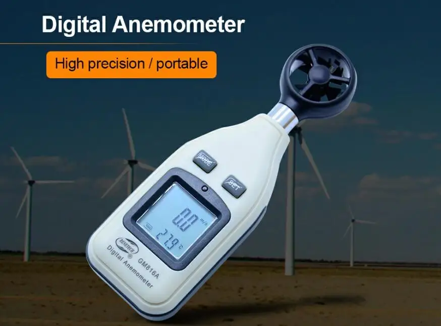 Gm816a Digital Anemometer Wind Speed And Temperature