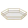 Hexagon Stainless Steel Mirror Tray | Set of 2 pieces with High Quality Serving tray in India