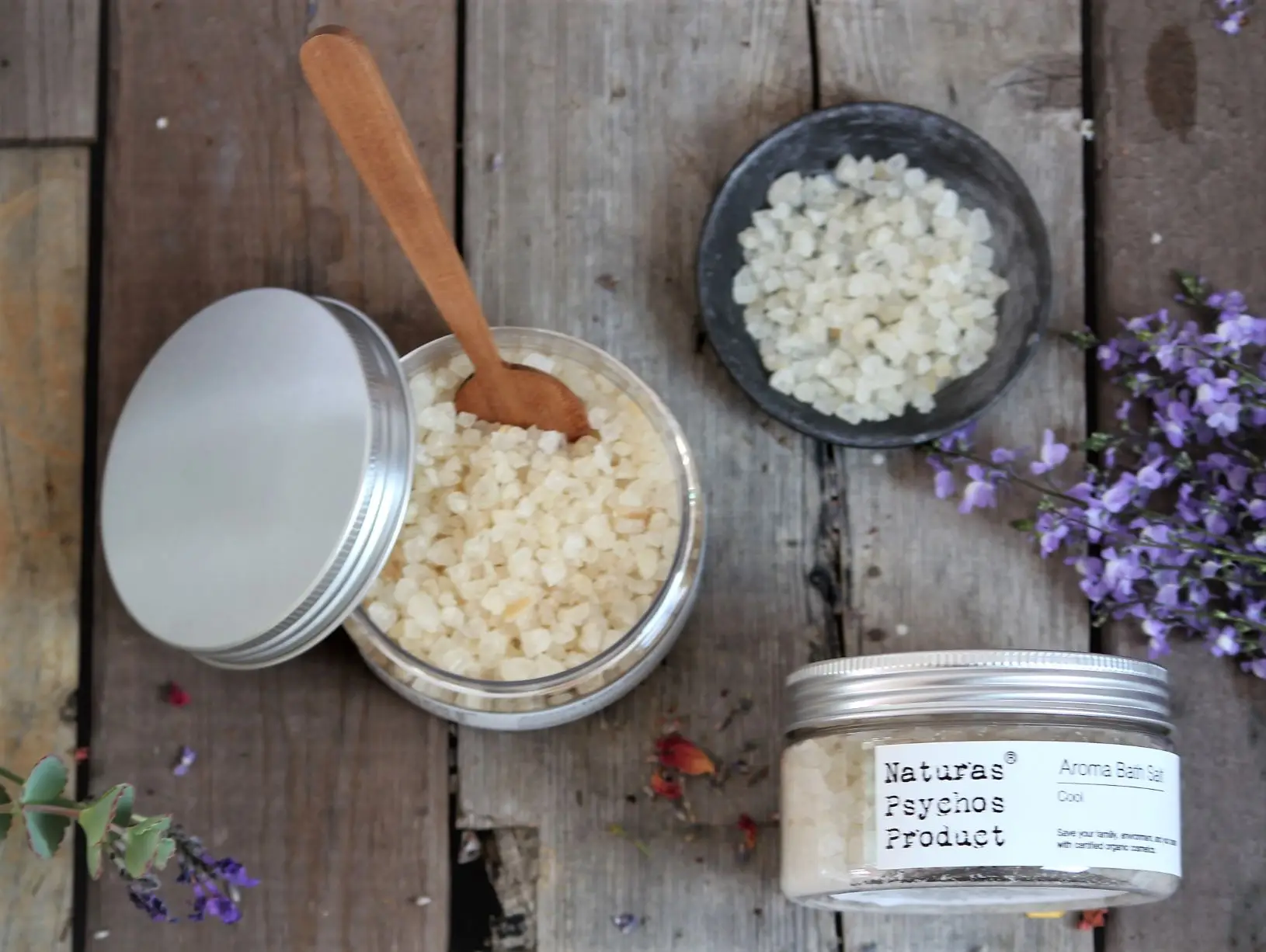 Organic Bath Salts. Certified By Aco. Only Natural Ingredients With