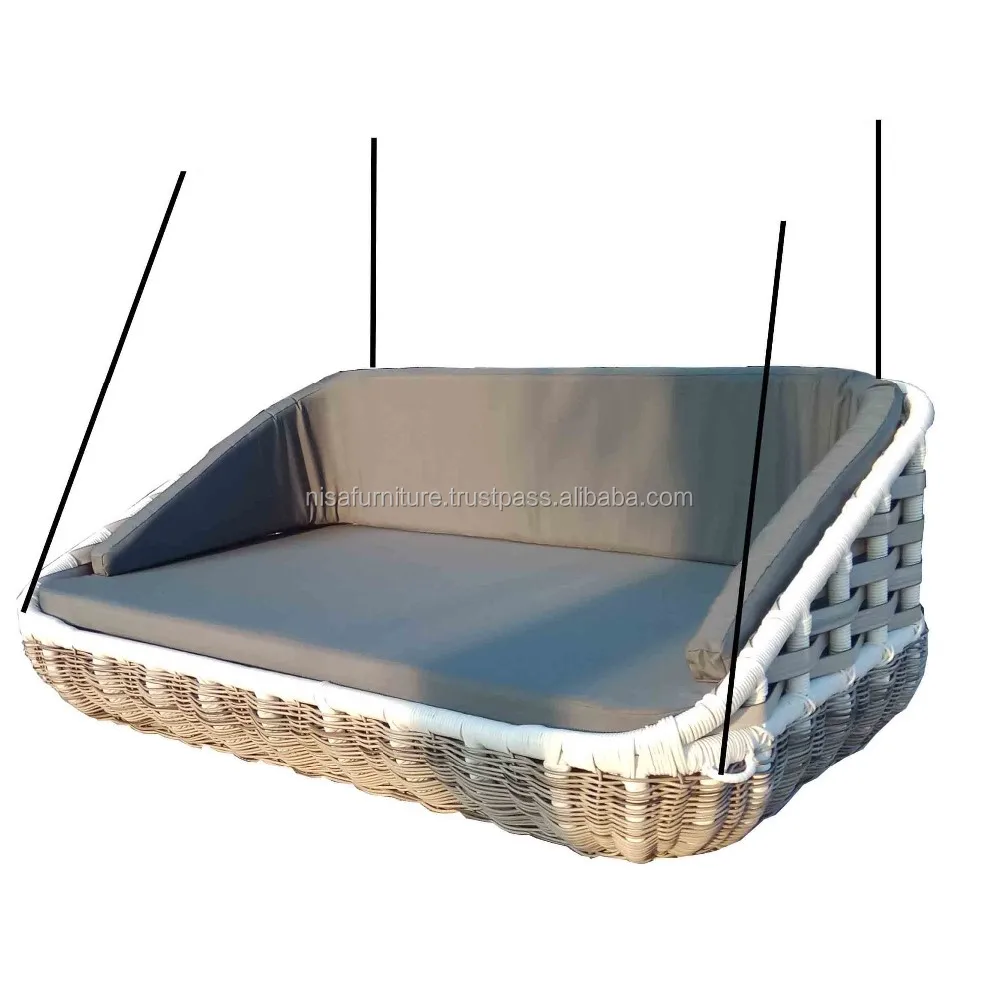Exterior Park Furniture - Durable PE Rattan Hanging Swing