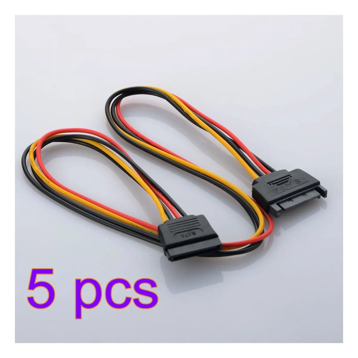 ASDOMO SATA Power Extension Cable,SATA power cord extension cable Serial cable power cord extension cord 15Pin male busbar