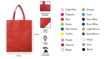 non woven bag size