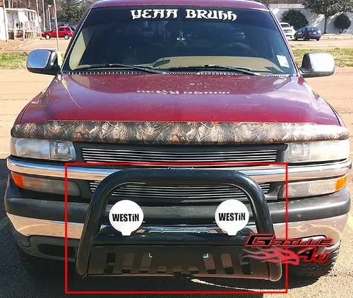 APS BB-CAK042S Chrome Bull Bar Bolt Over for select Chevrolet Trailblazer2002-2007 Models