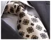 Cream Geometric cotton Necktie, neck tie, tie, silk necktie, necktie label, corbata, krawatte, Schlips