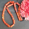 Millefiori Trade Beads Size 12x26mm Tube Red Orange Approx Pcs in a Kilo 200 Beads