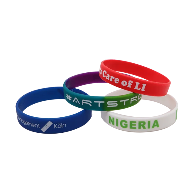 Personalized Fluorescent Glowing In The Dark Thin Silicone Bracelet ...