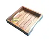 Beautiful design New fresh arrival and Square Wood serving Tray for Breakfast, Tea, coffee in bed,