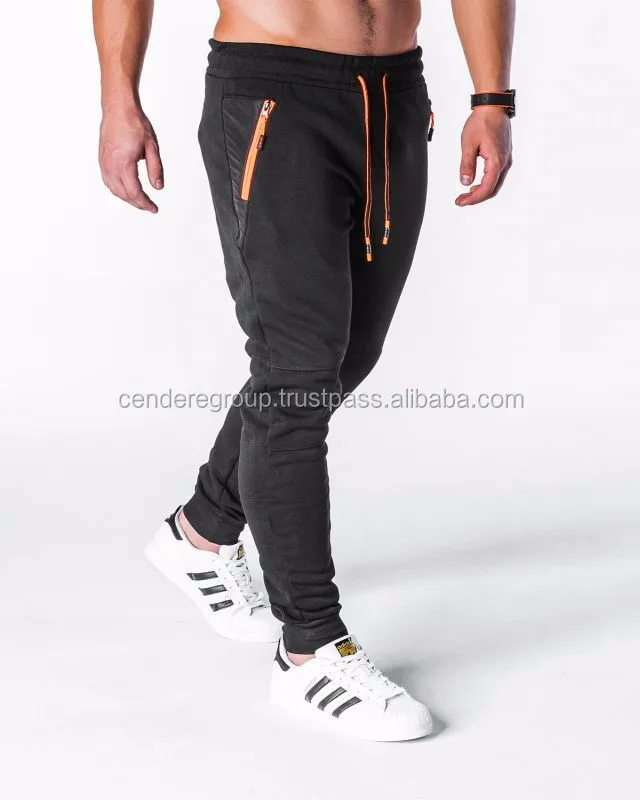 Men Slim Fit Track Pants Sporting Trousers Male Skinny Leg Joggers High