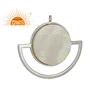 Mother of Pearl Gemstone Pendant 925 Sterling Fine Silver Sun & Moon Pendant Jewelry Manufacture