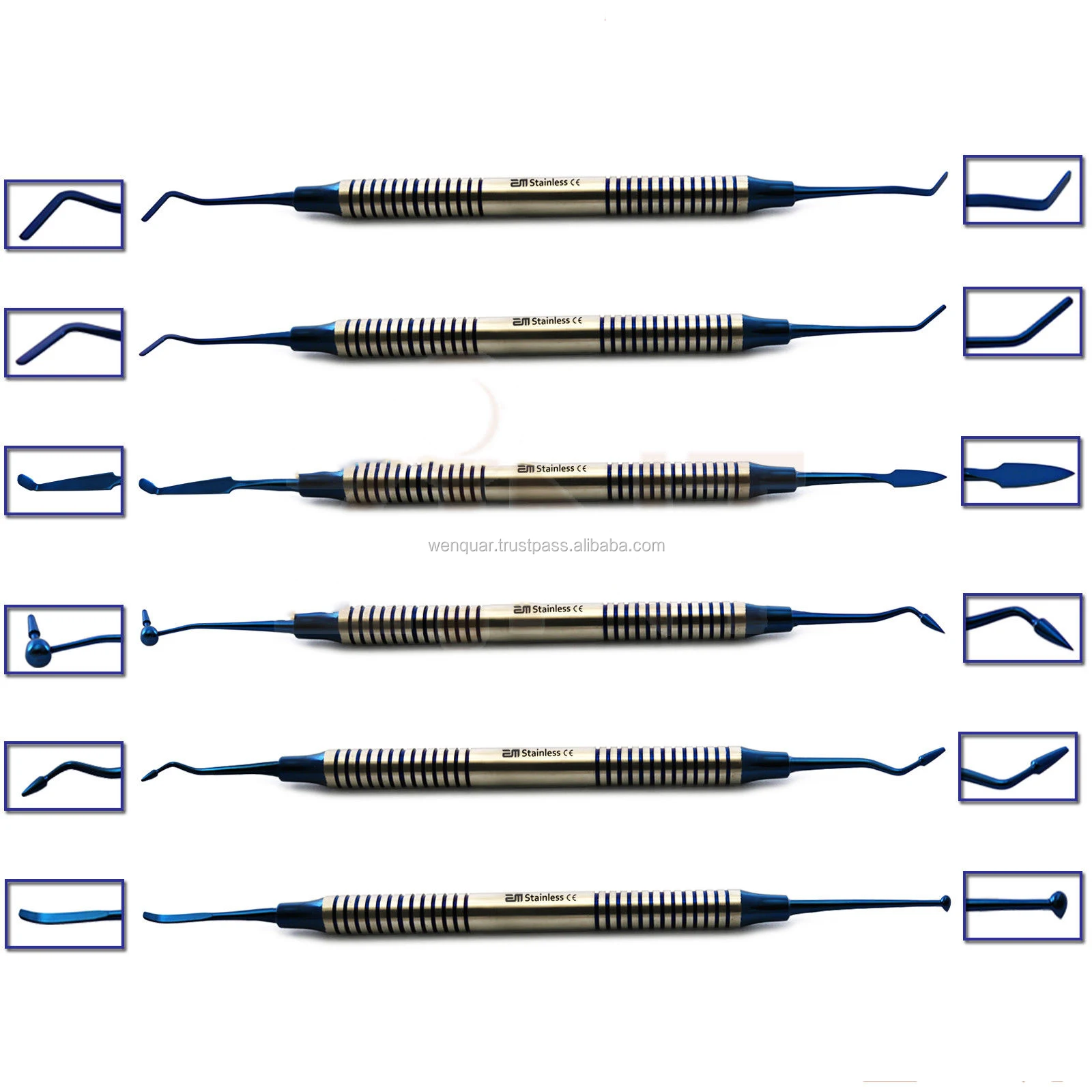 Set Of 6 Dental Ora Craft Amalgam Composite Kit Dental Instruments