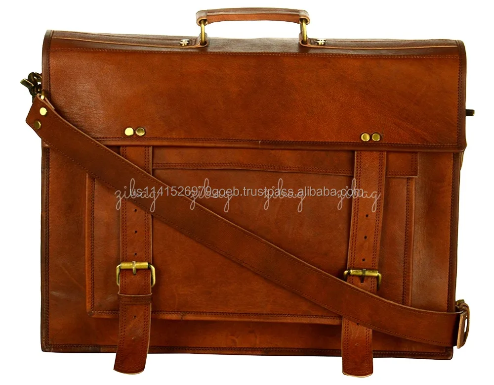 Handmade Leather Laptop Vintage Messenger Bag For Office College Handmade Leather Laptop Vintage Messenger Bag For Office College Briefcase Bags Men
