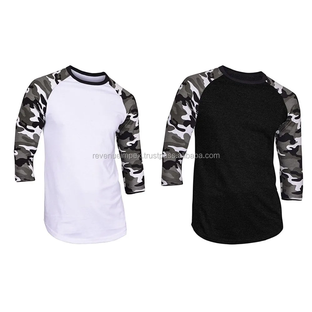 MEN/'S PLAIN RAGLAN T SHIRT CASUAL 3//4 SLEEVE BASEBALL TEE TEAM SPORTS JERSEY