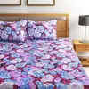 Blue Indian Bombay Dyeing Handloom Bedsheet Luxury Curtains180 TC Floral Cotton Double Bedsheet SWBD0056