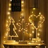 Wholesale Drop Ship Christmas Tree Design LED String Light with Holder, Holiday Decoration Star, Moon Design,