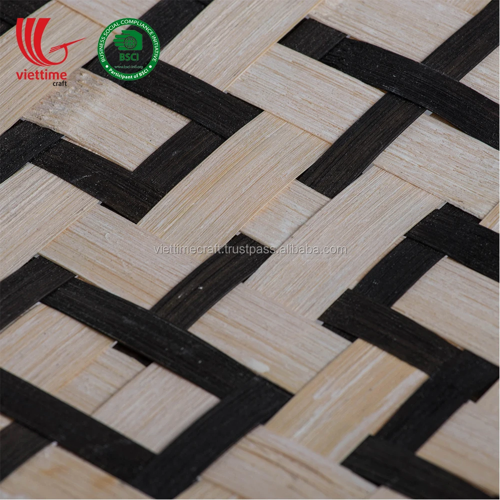 Woven Bamboo Wall Art Hanging Decor,Bamboo Tray For Home Made In