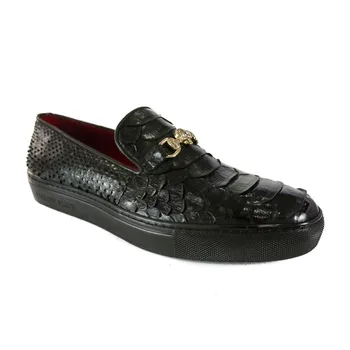 python leather sneakers