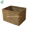 Rectangle seagrass basket, Hand woven natural seagrass basket with nice wicker
