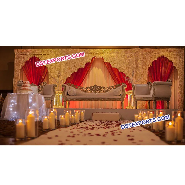 Indian Wedding Embrodried Arch Gate Backdrops Latest Temple Style