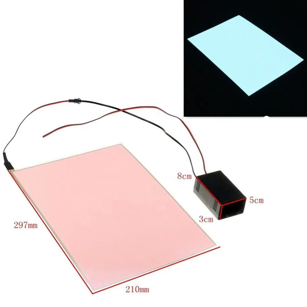 A4 Led El Panel Electroluminescent Paper Neon Sheet Backlight