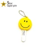 Round smile face rubber key cap with led