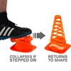 9" Pop-Back Marker Cones Collapsible Slotted Cones for soccer training