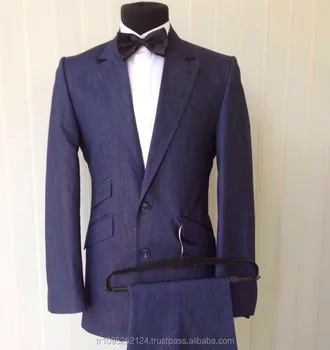 men's 2 piece denim suits