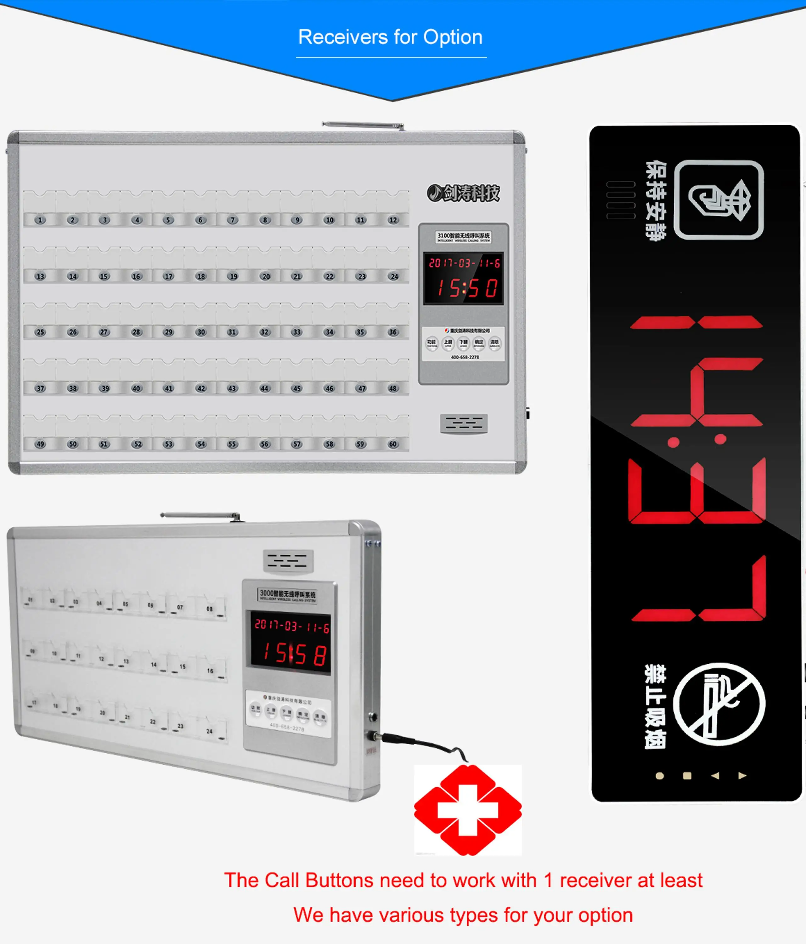 Wireless Hospital Caregiver Pager Emergency Nurse Call Cord.jpg