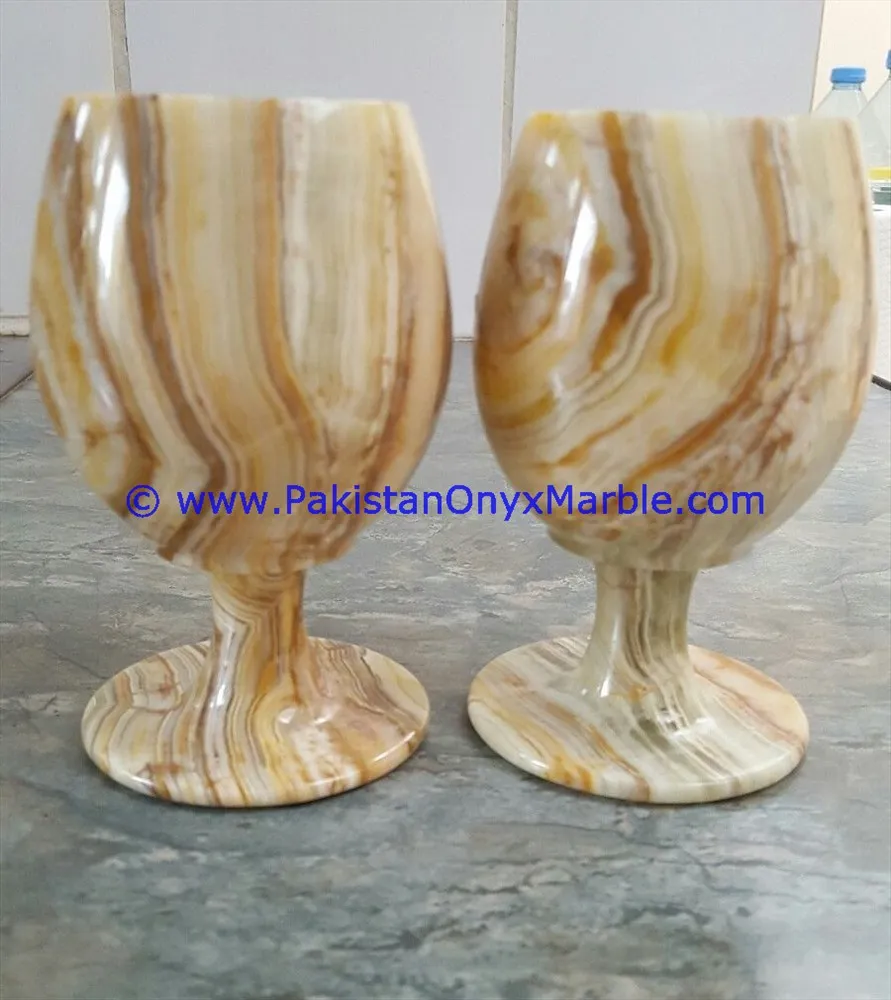 Top Pakistani Pure Natural Stone Onyx Shot Glass Set Mini Glasses