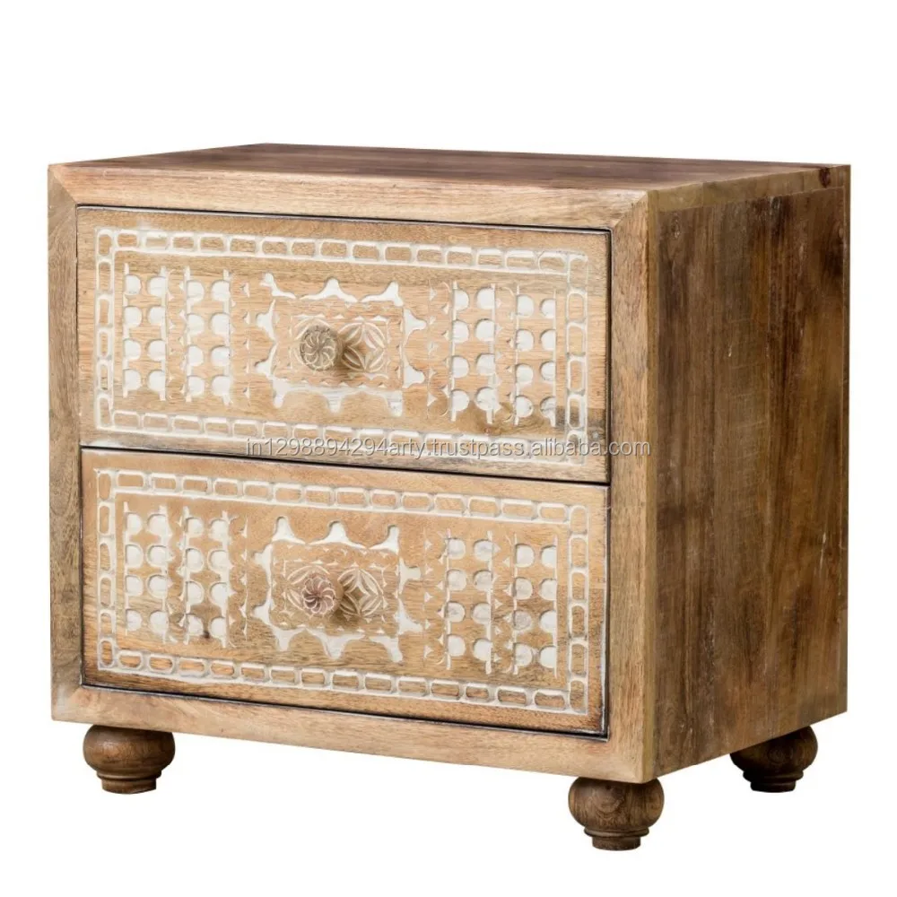 Rustic Wooden Bedroom Furniture Two Drawers Bedside Table Mango Wood Nightstand Hotel Bedroom Furniture Buy Wooden Bedside Table Indian Furniture Nightstand Product On Alibaba Com