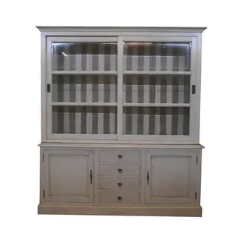 Indonesia French Furniture Bookcase Sliding Doors French
