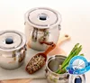 All Stainless Steel Air-tight Food Container( Crock Type ) Made in Korea Spotless Hinge Lock acquiring patent EDC free