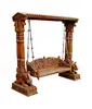 Indian Vintage and Antique Decorative Royal Carved Solid Wood Rahasthani Swing Jhoola