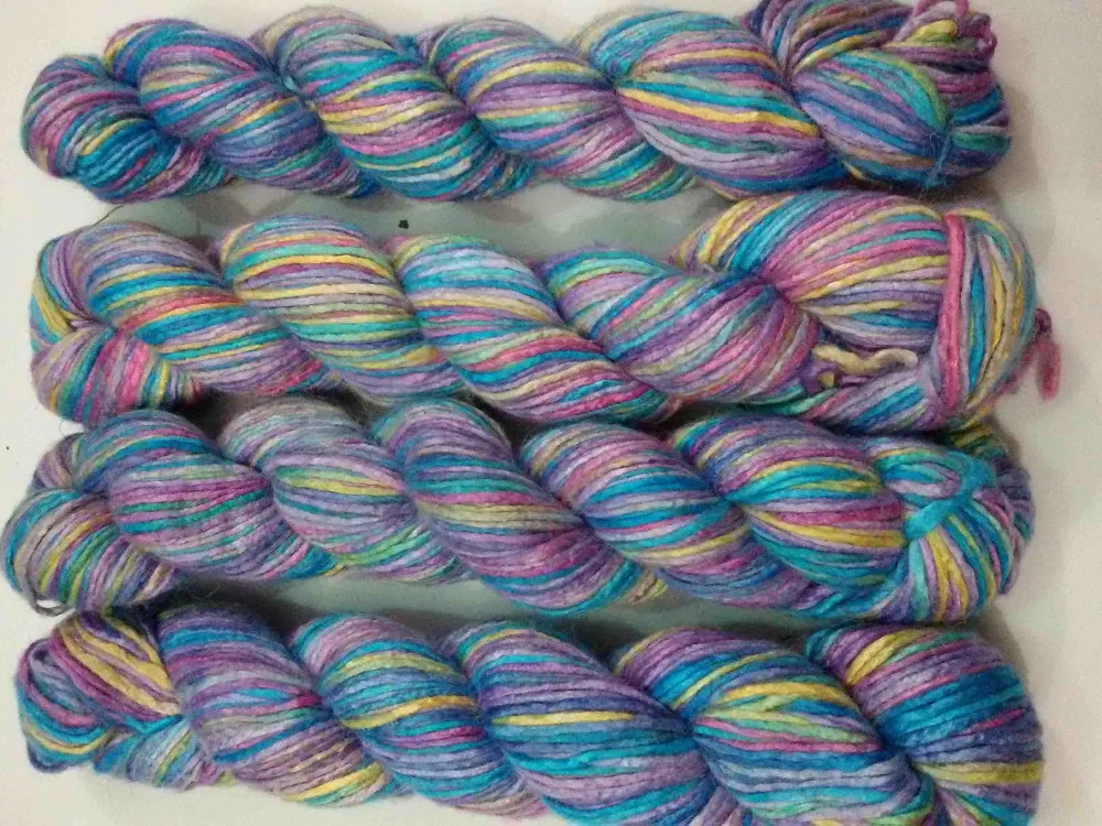 Banana Silk Yarns In Solid And Multi Colored Qualities Available In 100