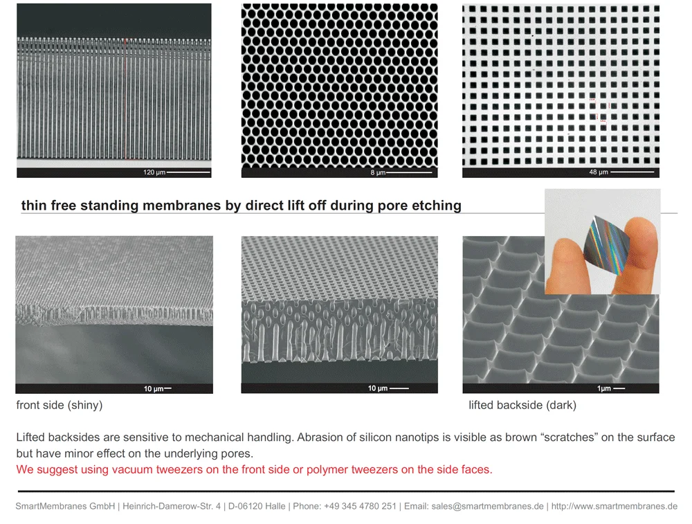 Macroporous Silicon Wafers / Membranes / Chips - Buy Porous Silicon ...