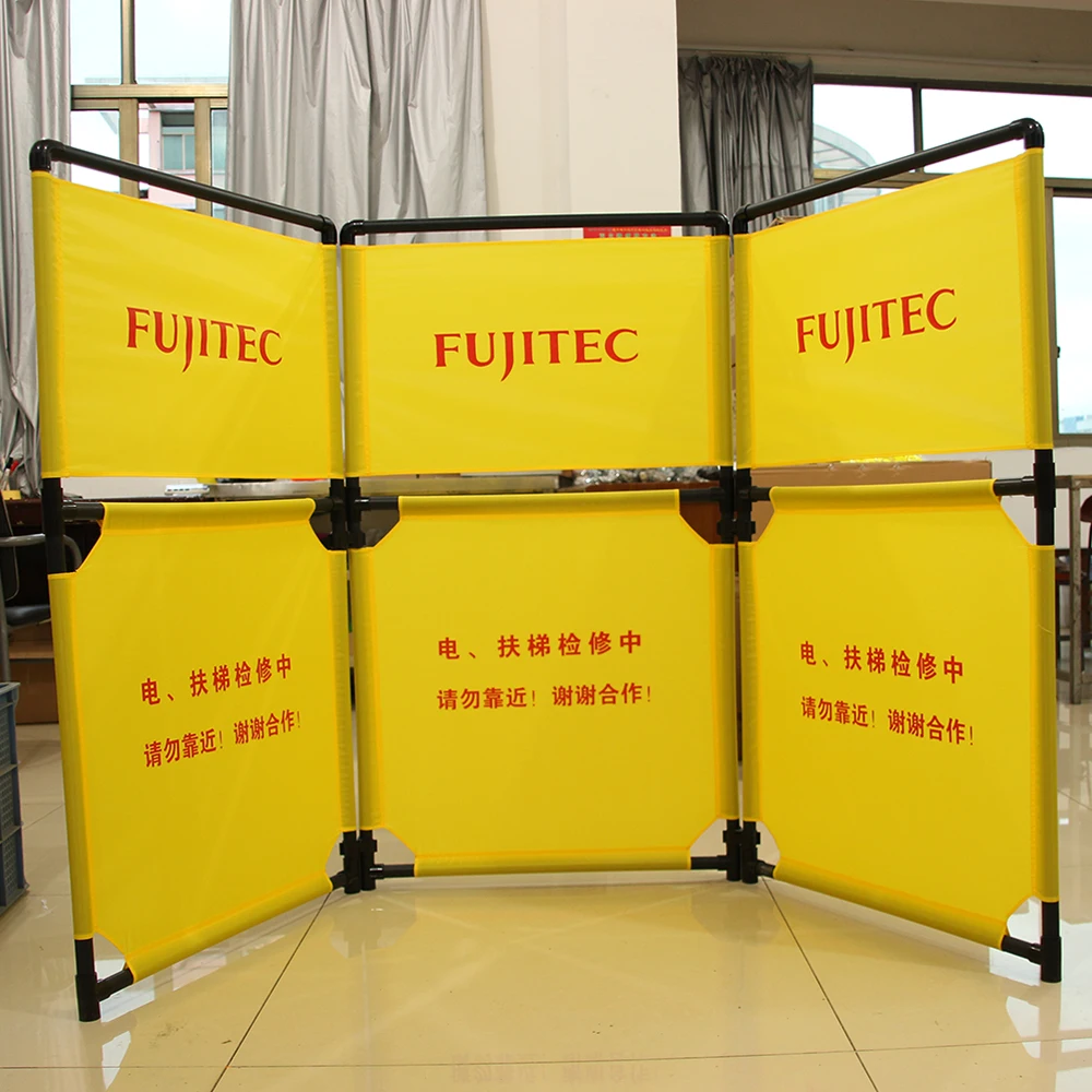 Folding Elevator Lift Guard Safety Barrier Used By Otis Schindler