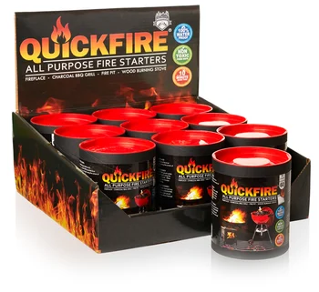 Quickfire All Purpose Firestarter Counter Top Display 9 Qty - 50 Sachet ...