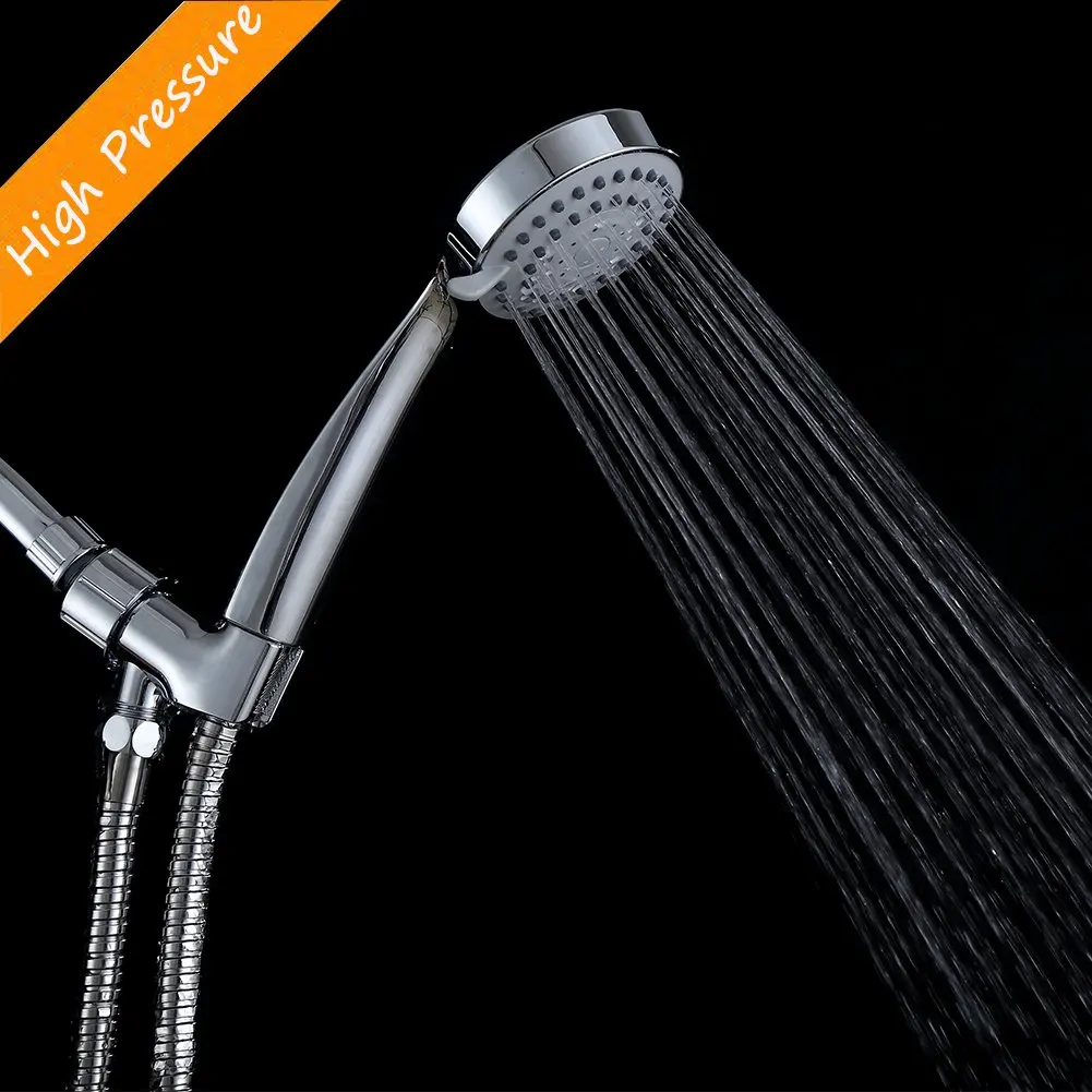 JQKX,Shower Head,High Pressure 3 Settings Handheld Shower Head with Hose, Bracket and Teflon Tape