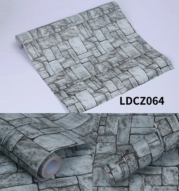 Wholesale Wallpaper Rolls Brick Wallpaper Pvc Adhesie 3d Wall Paper For