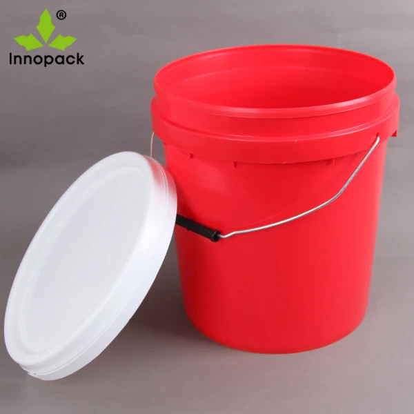 coloured plastic buckets