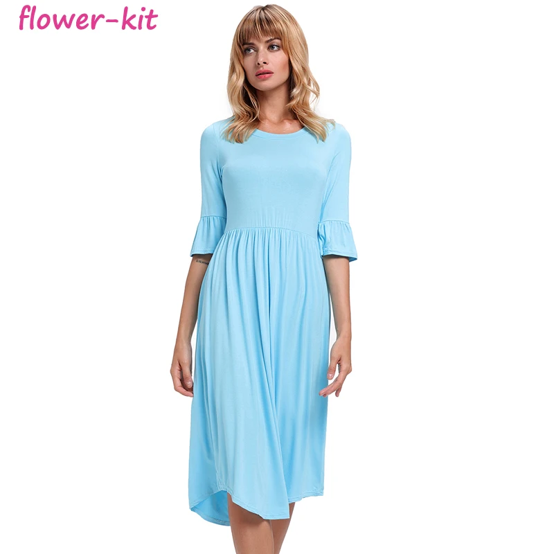 Wholesale Ladies Summer Knit Jersey Long Dresses For Women - Buy Jersey ...