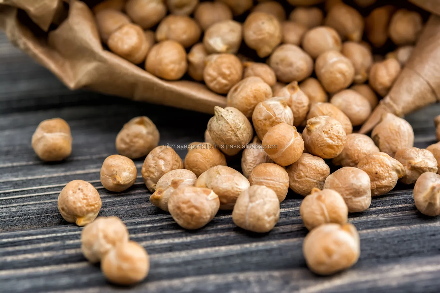 chickpeas 40/42 (14 mm) origin india from nik-may exports llp