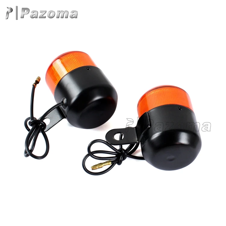 Pair Turn Signals Lights Indicators Lamp Orange Blinker Fits Honda Z50 ST70 CT70 